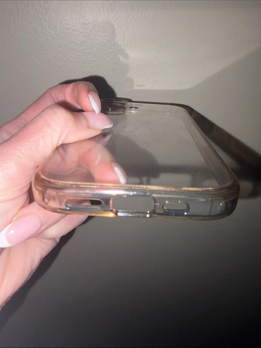 Clear Phone Case with Rose Gold Bumper - Slim Protective Cover